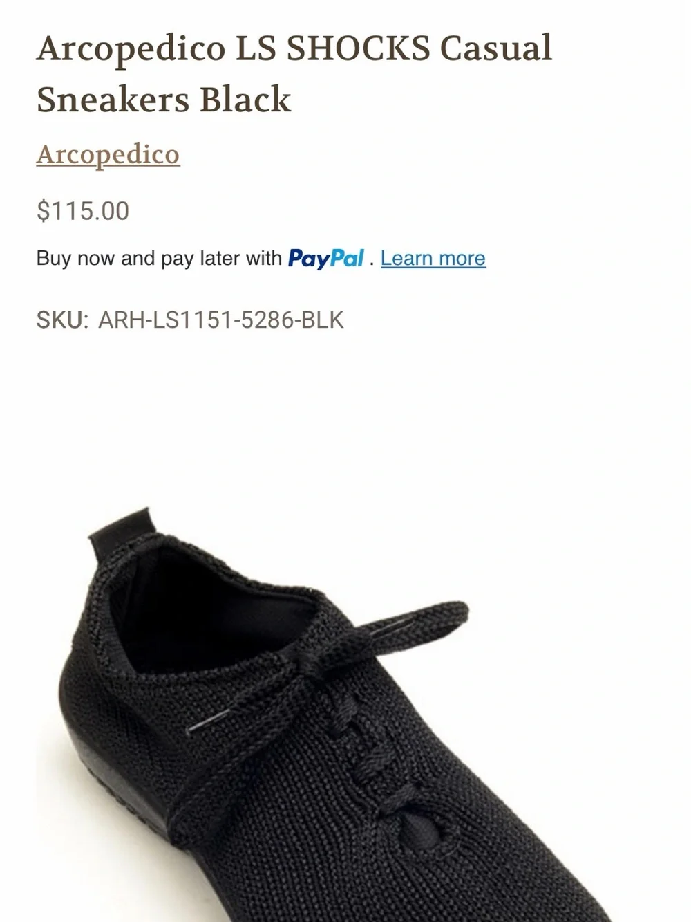 Arcopedico black lace up shoes